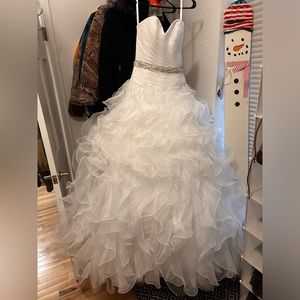 Mori Lee strapless ball gown wedding dress.